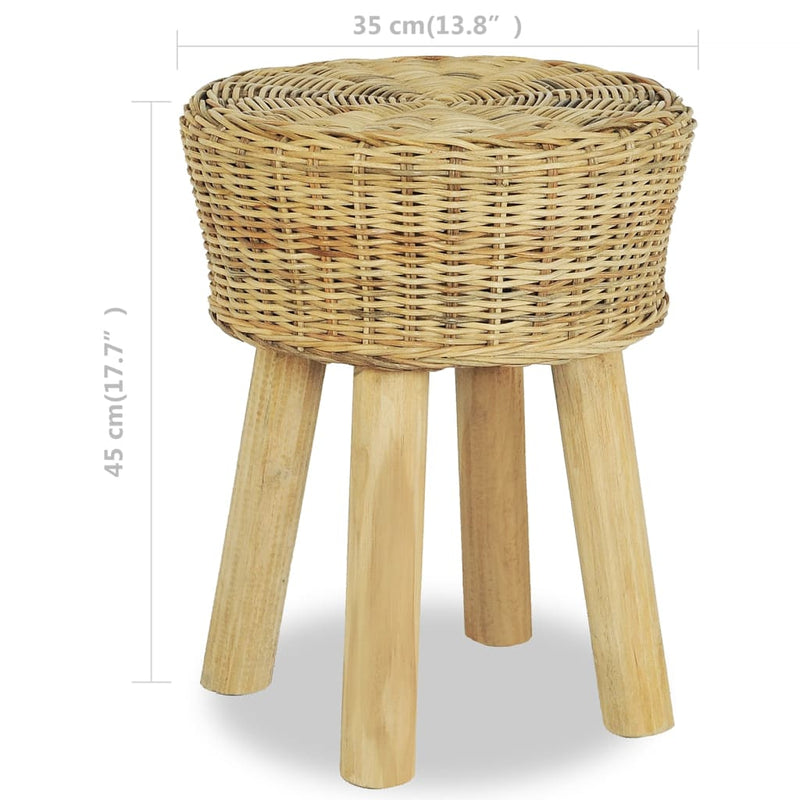 vidaXL természetes rattan bárszék