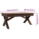 vidaXL vegyes újrahasznosított fa dohányzóasztal 110 x 60 x 45 cm
