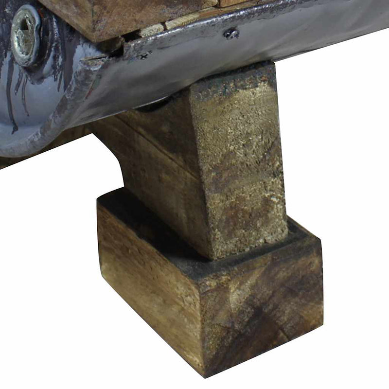 vidaXL vegyes újrahasznosított fa dohányzóasztal 90 x 50 x 35 cm