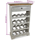 vidaXL tömör mahagóni fa bortartó állvány 55 x 23 x 85 cm