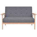 vidaXL 2 személyes sötét szürke szövet kanapé