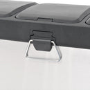 vidaXL rozsdamentes acél lábpedálos szelektív szemeteskuka 24 L