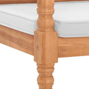 vidaXL tíkfa Batavia pad párnákkal 120 cm