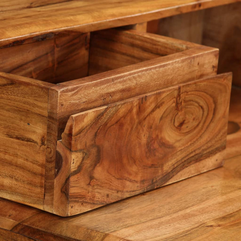 vidaXL tömör fa fiókos íróasztal 88 x 50 x 90 cm