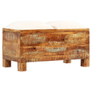 vidaXL tömör újrahasznosított fa tárolópad 80 x 40 x 40 cm