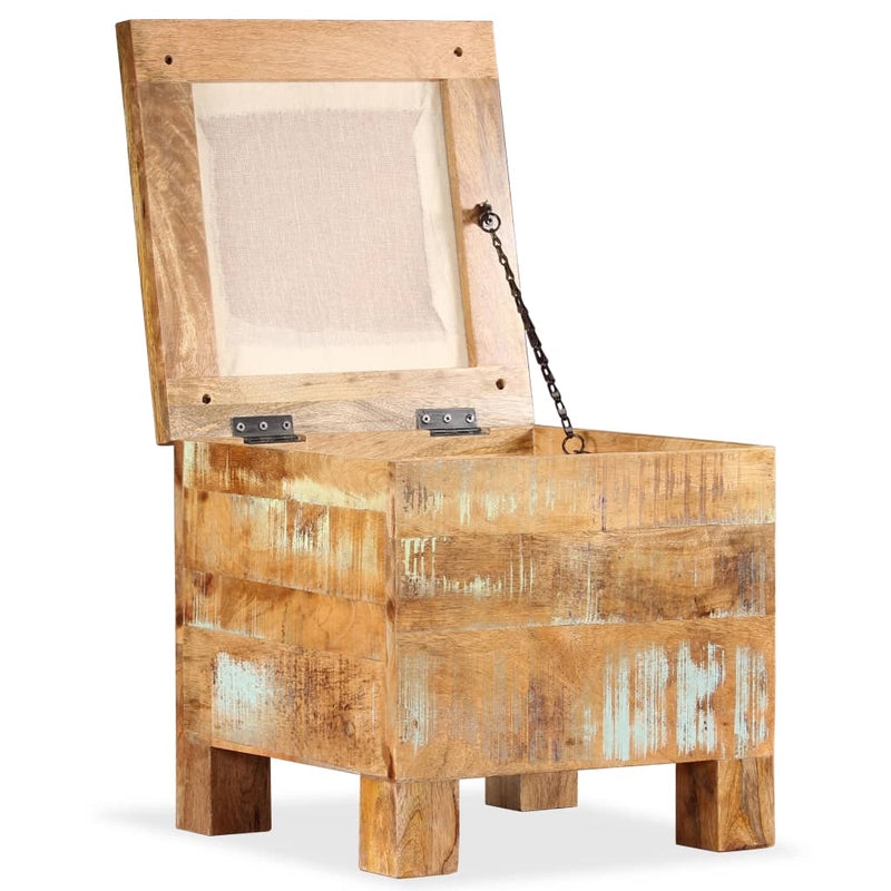 vidaXL tömör újrahasznosított fa tárolópad 40 x 40 x 45 cm