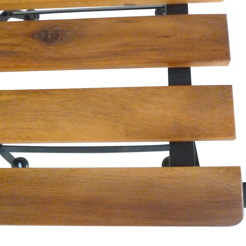 vidaXL 2 db összecsukható acél és tömör akácfa kerti szék