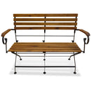 vidaXL összecsukható tömör akácfa kerti pad 112 cm