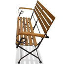 vidaXL összecsukható tömör akácfa kerti pad 112 cm