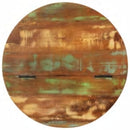 vidaXL fekete, tál alakú újrahasznosított fa dohányzóasztal