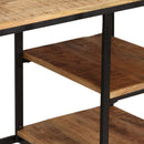 vidaXL tömör mangófa íróasztal összecsukható ülőkével 115 x 50 x 76 cm