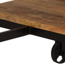 vidaXL tömör mangófa íróasztal összecsukható ülőkével 115 x 50 x 76 cm
