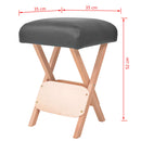 vidaXL fekete összecsukható masszázsszék 12 cm-es ülés/2 támaszték