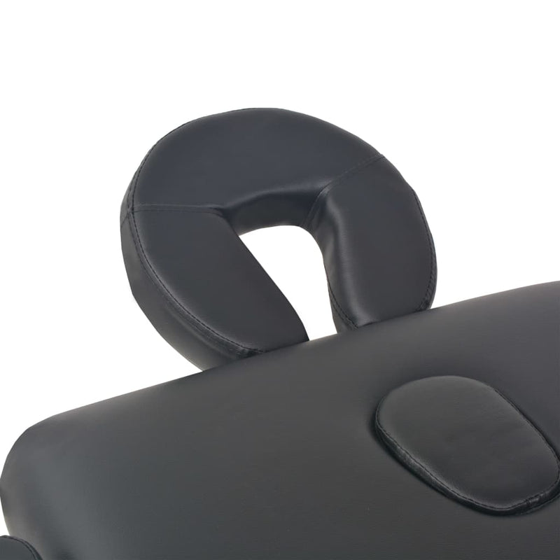 vidaXL 3 zónás fekete összecsukható 10 cm vastag masszázsasztal