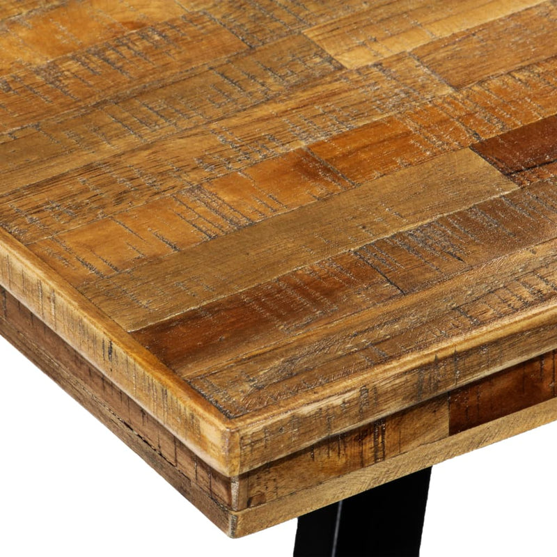 vidaXL tömör újrahasznosított tíkfa/acél étkezőasztal 180 x 90 x 76 cm