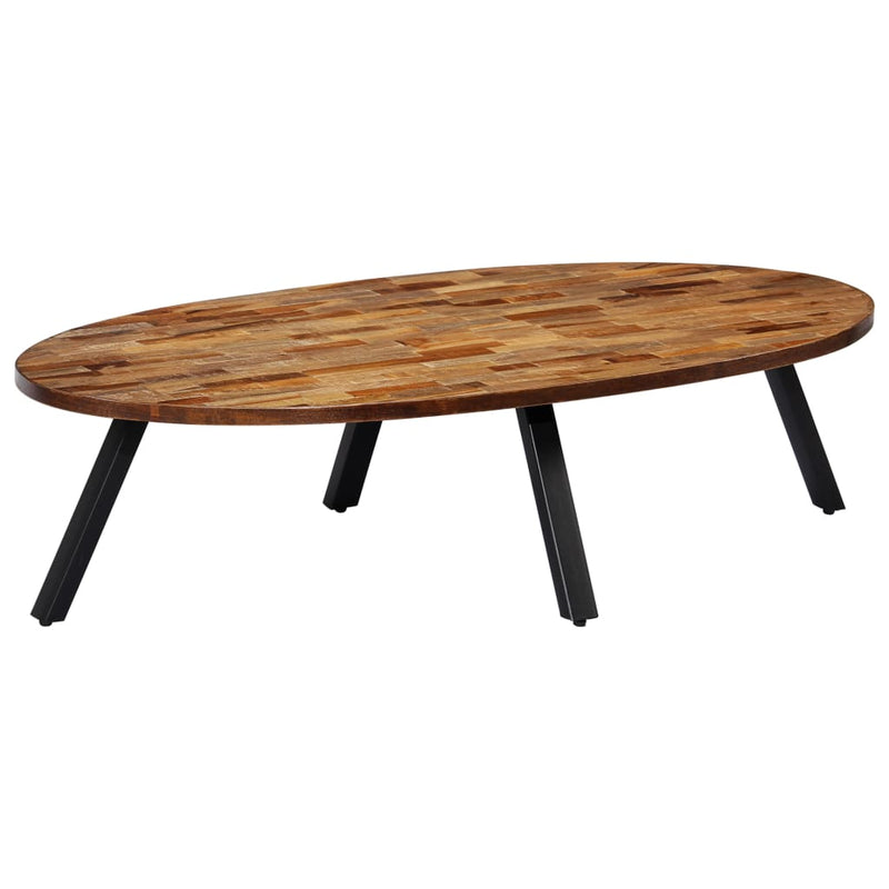 vidaXL újrahasznosított tömör tíkfa dohányzóasztal 120 x 60 x 30 cm