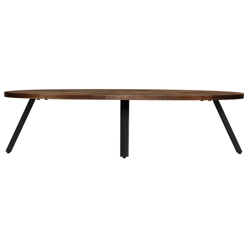 vidaXL újrahasznosított tömör tíkfa dohányzóasztal 120 x 60 x 30 cm