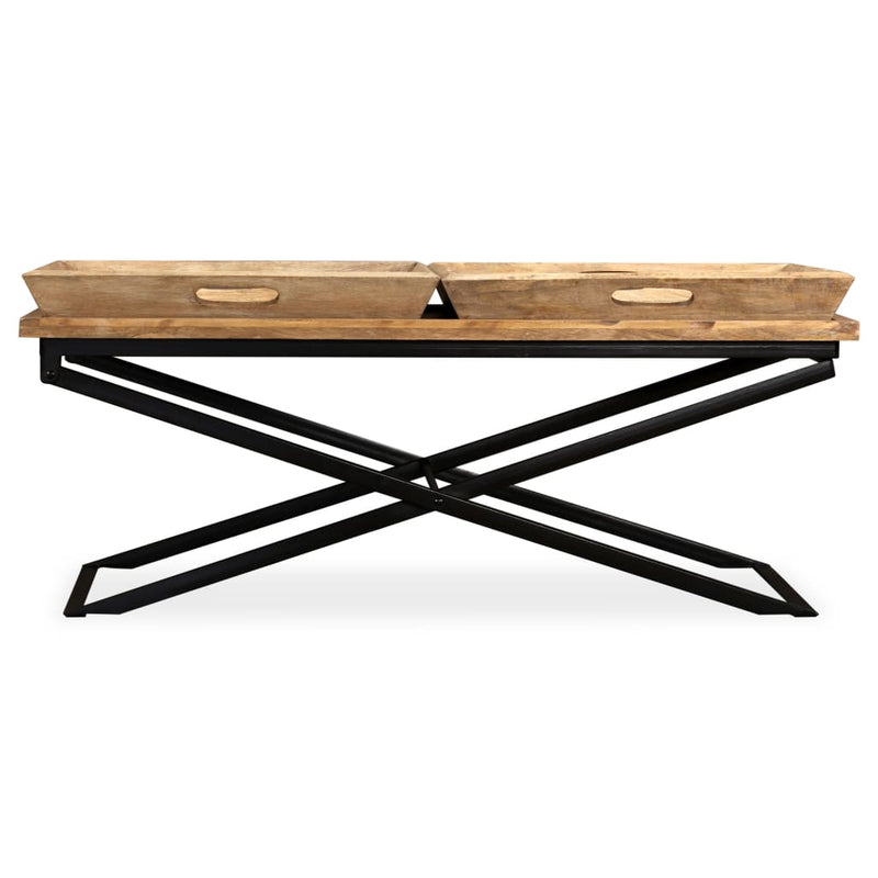 vidaXL tömör mangófa dohányzóasztal 110 x 55 x 42 cm