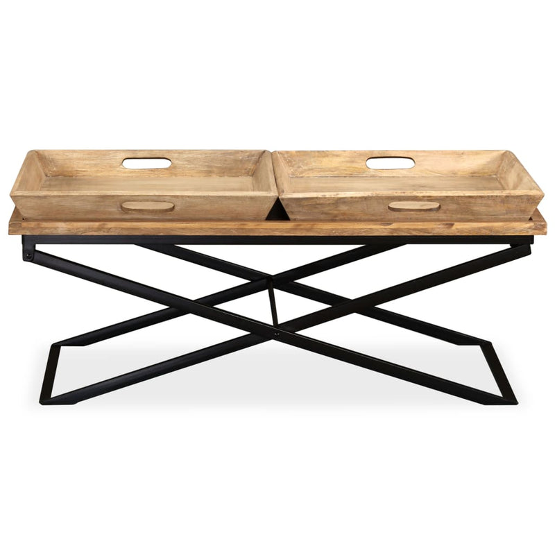 vidaXL tömör mangófa dohányzóasztal 110 x 55 x 42 cm