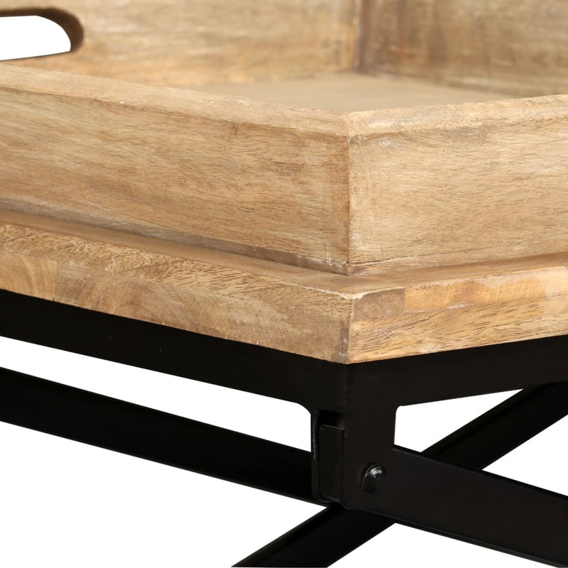 vidaXL tömör mangófa dohányzóasztal 110 x 55 x 42 cm