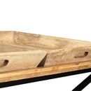 vidaXL tömör mangófa dohányzóasztal 110 x 55 x 42 cm