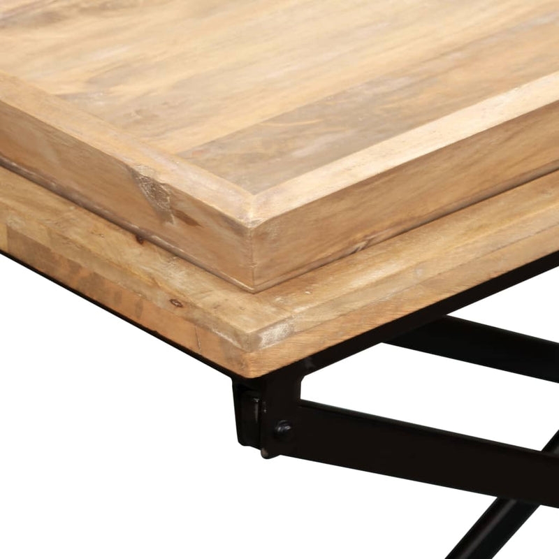 vidaXL tömör mangófa dohányzóasztal 110 x 55 x 42 cm