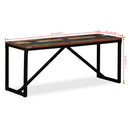 vidaXL tömör újrahasznosított fa pad 110 x 35 x 45 cm