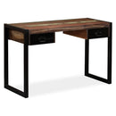 vidaXL tömör újrahasznosított fa íróasztal 2 fiókkal 120 x 50 x 76 cm