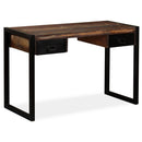 vidaXL tömör újrahasznosított fa íróasztal 2 fiókkal 120 x 50 x 76 cm