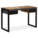 vidaXL tömör újrahasznosított fa íróasztal 2 fiókkal 120 x 50 x 76 cm