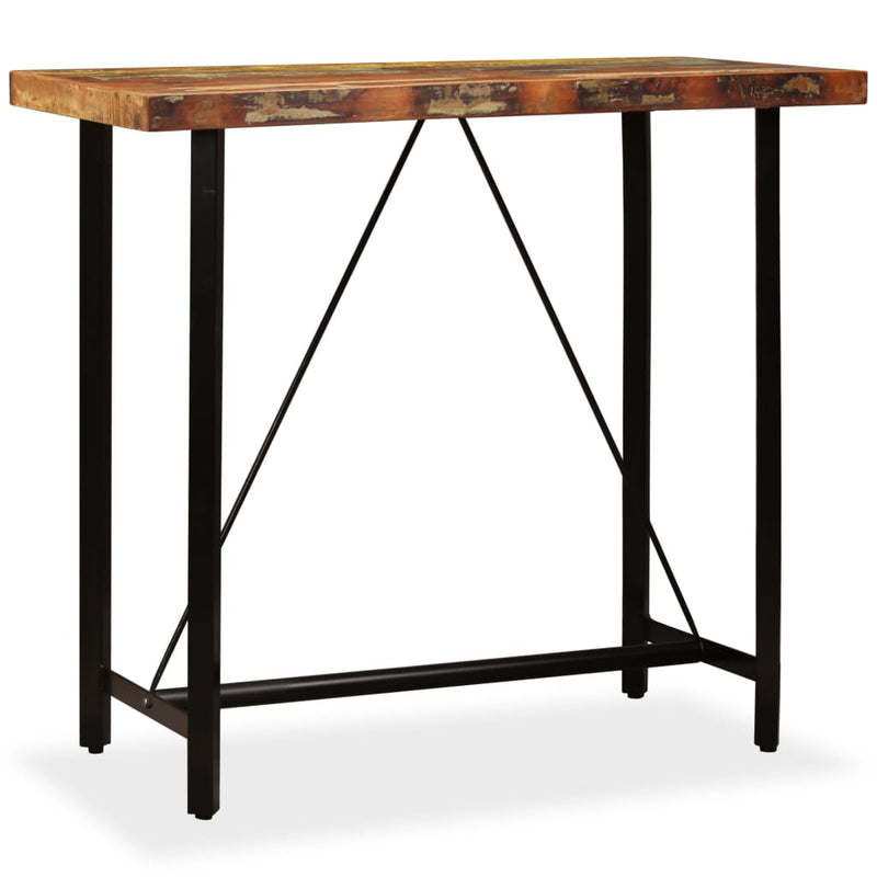 vidaXL tömör újrahasznosított fa bárasztal 120 x 60 x 107 cm
