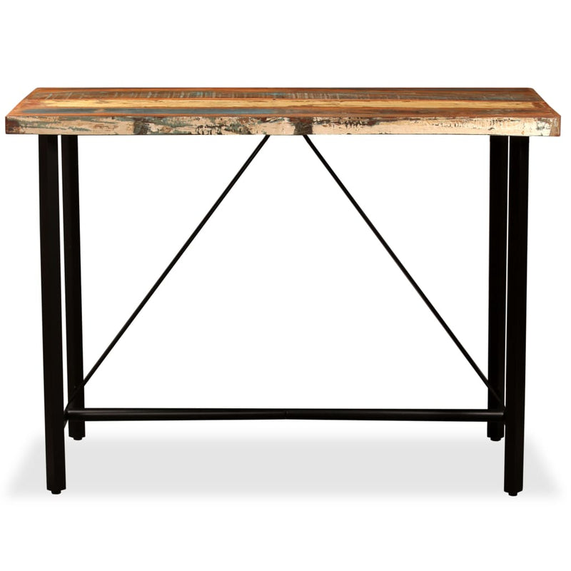 vidaXL tömör újrahasznosított fa bárasztal 120 x 60 x 107 cm