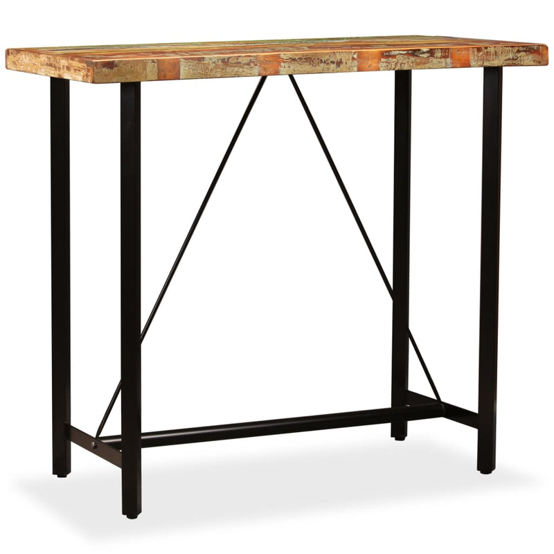 vidaXL tömör újrahasznosított fa bárasztal 120 x 60 x 107 cm