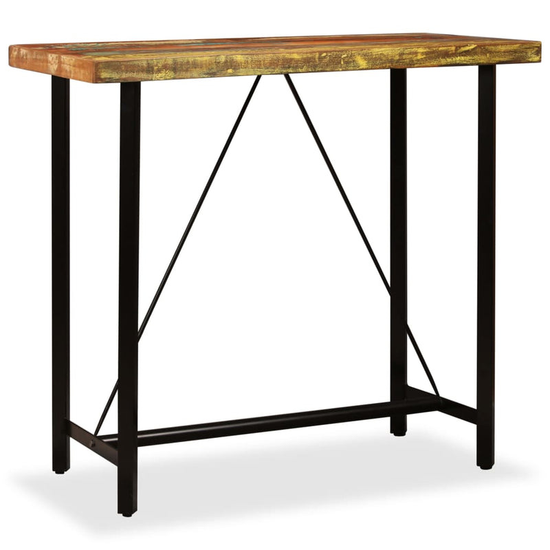 vidaXL tömör újrahasznosított fa bárasztal 120 x 60 x 107 cm