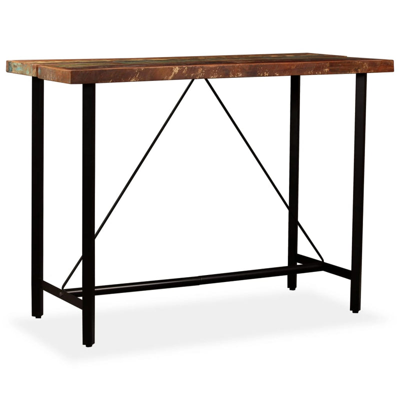 vidaXL tömör újrahasznosított fa bárasztal 150 x 70 x 107 cm