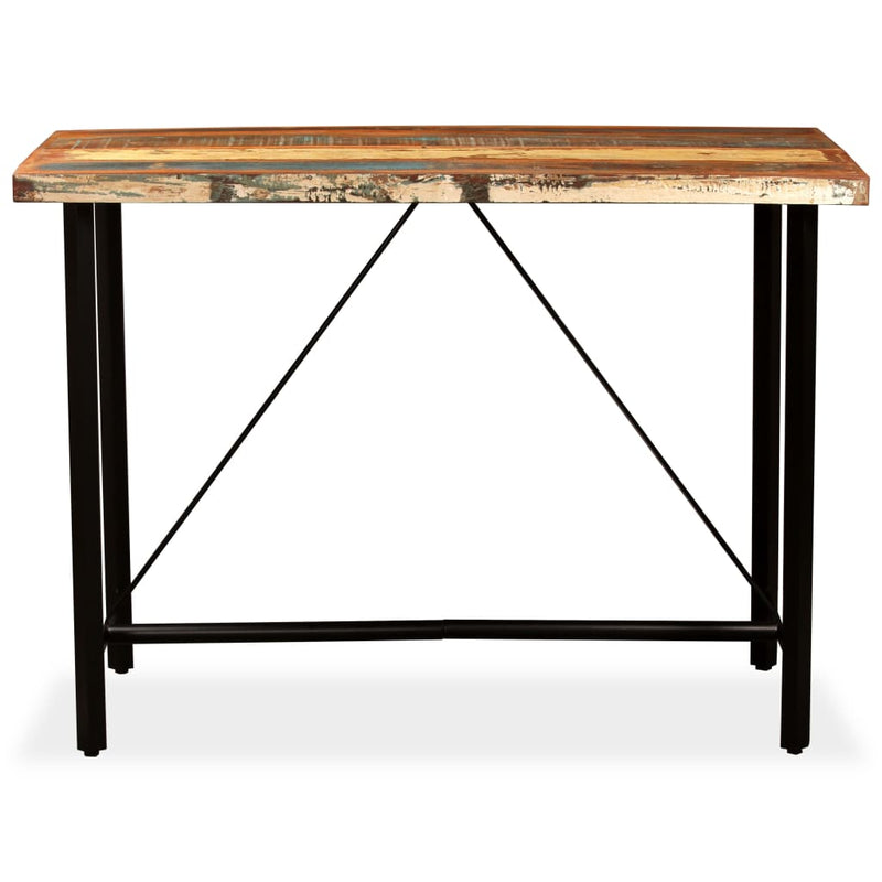 vidaXL tömör újrahasznosított fa bárasztal 150 x 70 x 107 cm