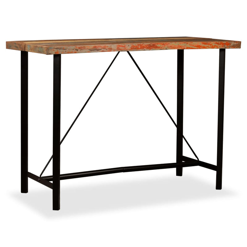 vidaXL tömör újrahasznosított fa bárasztal 150 x 70 x 107 cm