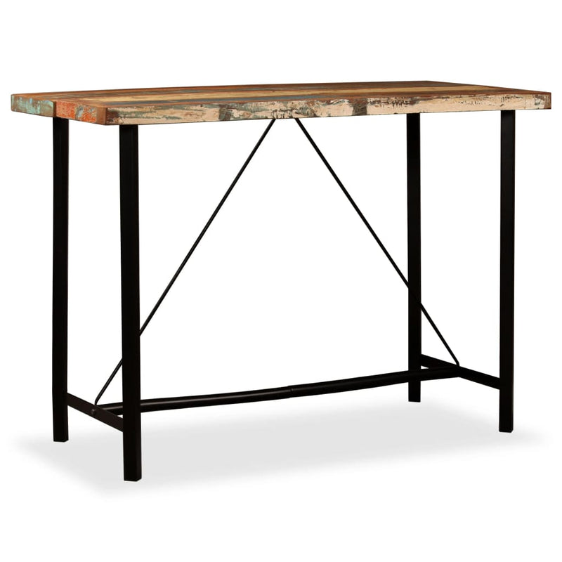 vidaXL tömör újrahasznosított fa bárasztal 150 x 70 x 107 cm