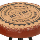 vidaXL 4 db valódi bőr bárszék