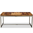 vidaXL tömör akácfából és acél étkezőasztal 180 cm