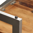 vidaXL tömör akácfából és acél étkezőasztal 180 cm