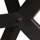 vidaXL tömör újrahasznosított fa/acél étkezőasztal 180 cm