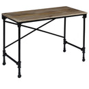 vidaXL tömör mangófa és acél íróasztal 110 x 50 x 96 cm