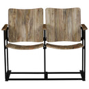 vidaXL 2 személyes tömör mangófa és acél pad