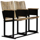 vidaXL 2 személyes tömör mangófa és acél pad