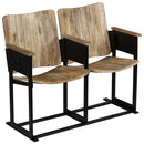 vidaXL 2 személyes tömör mangófa és acél pad