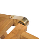 vidaXL tömör tíkfa napozószék lábtartóval