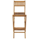 vidaXL 2 db összecsukható tömör tíkfa kültéri bárszék