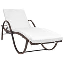 vidaXL 2 db barna polyrattan napozóágy asztallal