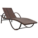 vidaXL 2 db barna polyrattan napozóágy asztallal
